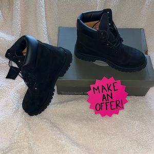BLACK 6” TIMBERLAND WATERPROOF BOOT UNISEX M-6 W-7.5